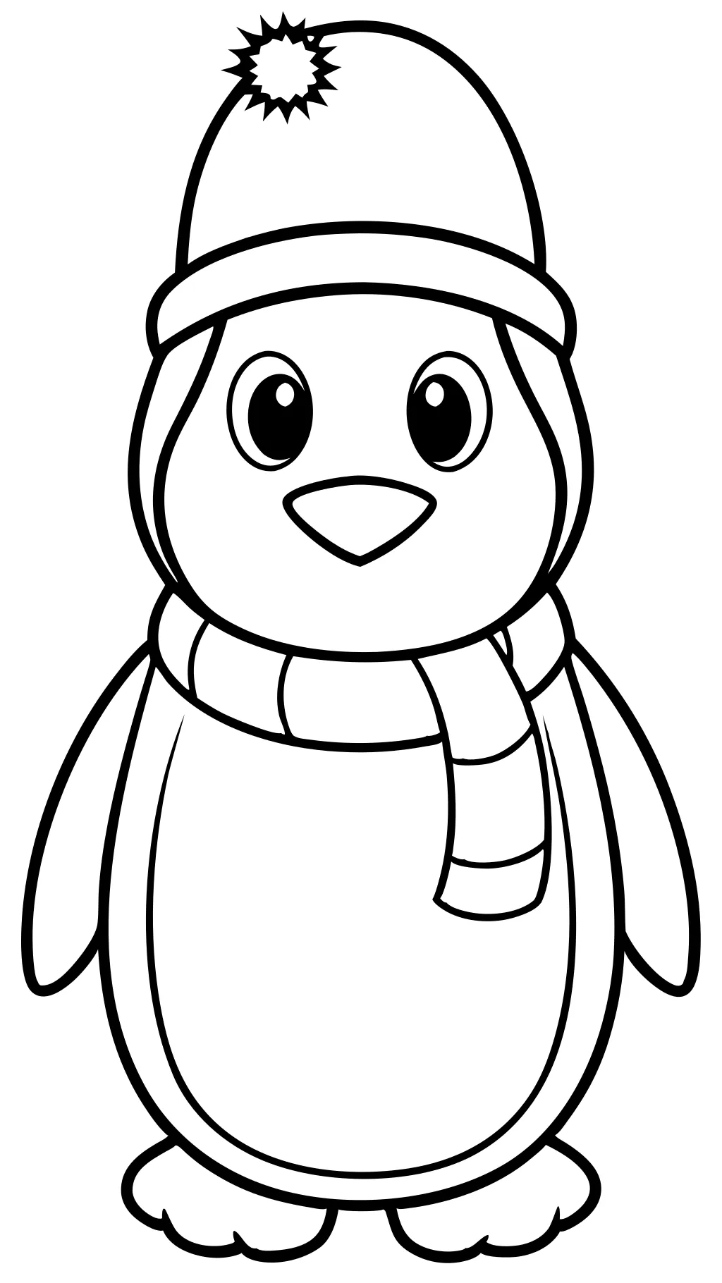 easy penguin coloring pages